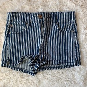 Striped Jean Shorts 🌊